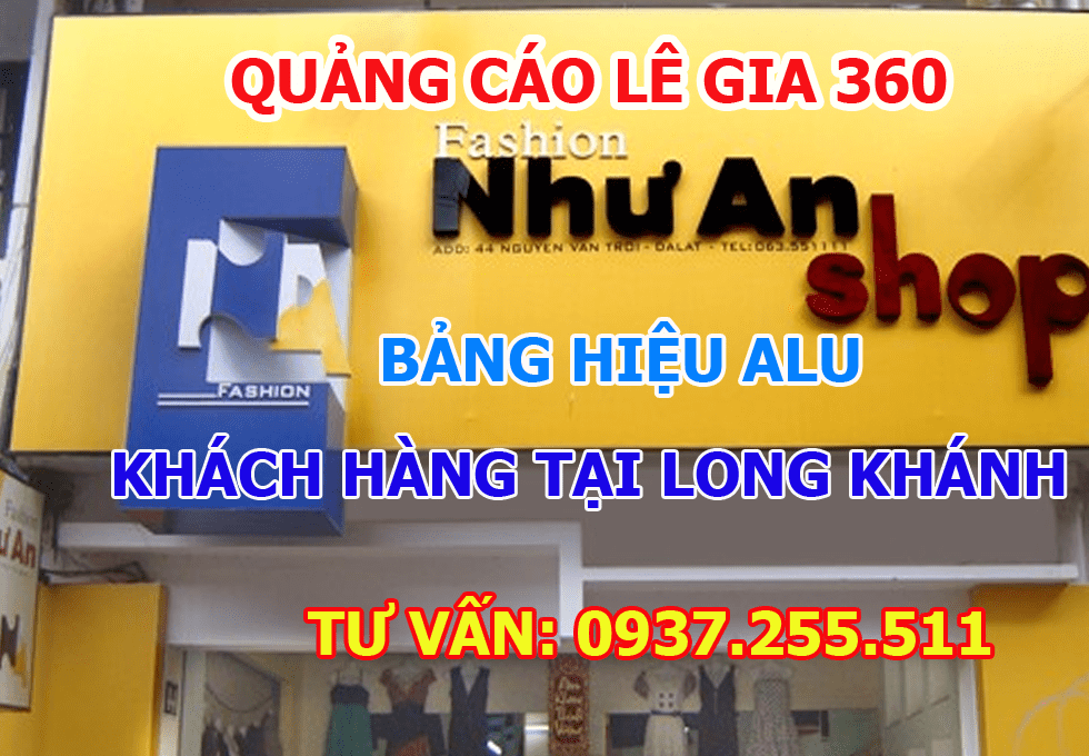 Bảng hiệu Alu long khánh