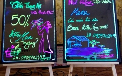 Bảng huỳnh quang - bảng led viết tay giá rẻ tại sài gòn